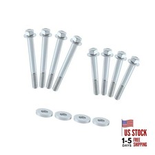 12Pcs Engine Stand Bolt Kit and Flange Compatible with LSX LS LS1 4.8L 5.3L