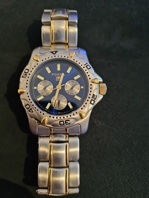 Fossil Blue Herrenuhr Quartzuhr Läuft