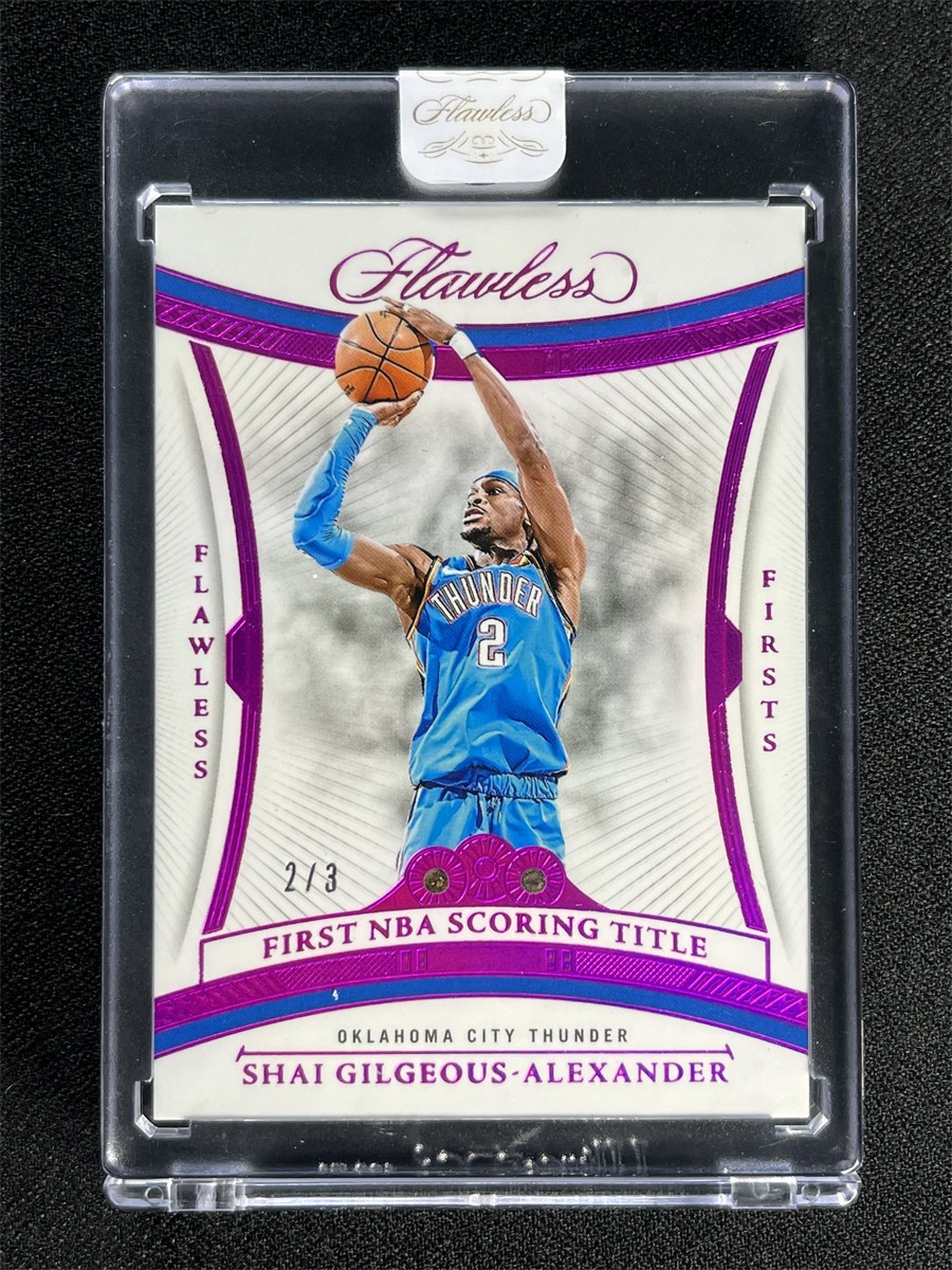 2/3 JSY# 1/1 2024-25 Flawless First Shai Gilgeous-Alexander Fuchsia Dual Diamond