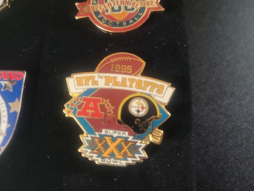 2pc lot NFL Superbowl XXX team Lapel hat Pin Steelers vs Cowboys & 1995 playoffs - Picture 2 of 2