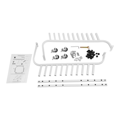 10-Slot Picture Fame Adjustable Canvas Storage Display Rack Cart with Wheels New - Picture 10 of 14
