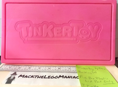Tinkertoy Pink Building Set Pink Plastic Box Lid Part Only Tinker Toy by Knex