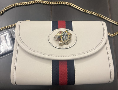 Gucci Rajah Crossbody Bag with Chain