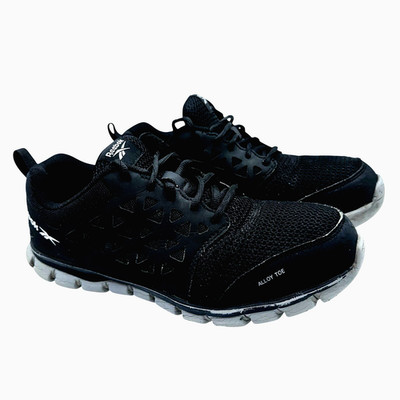 Reebok Sublite Cushion Alloy Toe Safety Work Sneakers Black Men s 9M Slip Resist