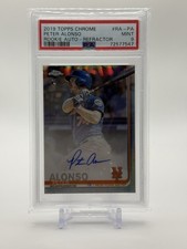 2019 Topps Chrome Pete Alonso Rookie Auto Refractor /499 - Mets - PSA 9