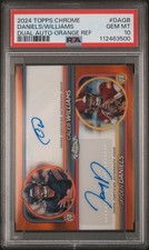 2024 TOPPS CHROME DUAL AUTO ORANGE #DAQB JAYDEN DANIELS | CALEB WILLIAMS /25 RC