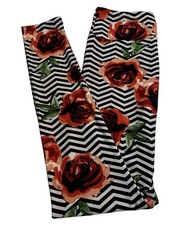 LuLaRoe Leggings OS One Size FALL Autumn RED AZTEC Chevron Floral Stripe SOFT