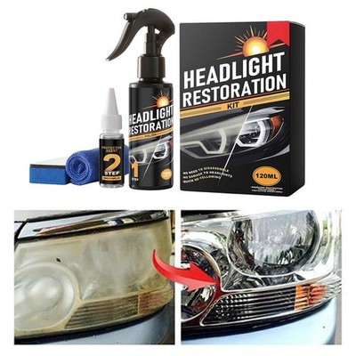 Headlight Restoration Kit, No Power Tools, Makes Headlights Like New