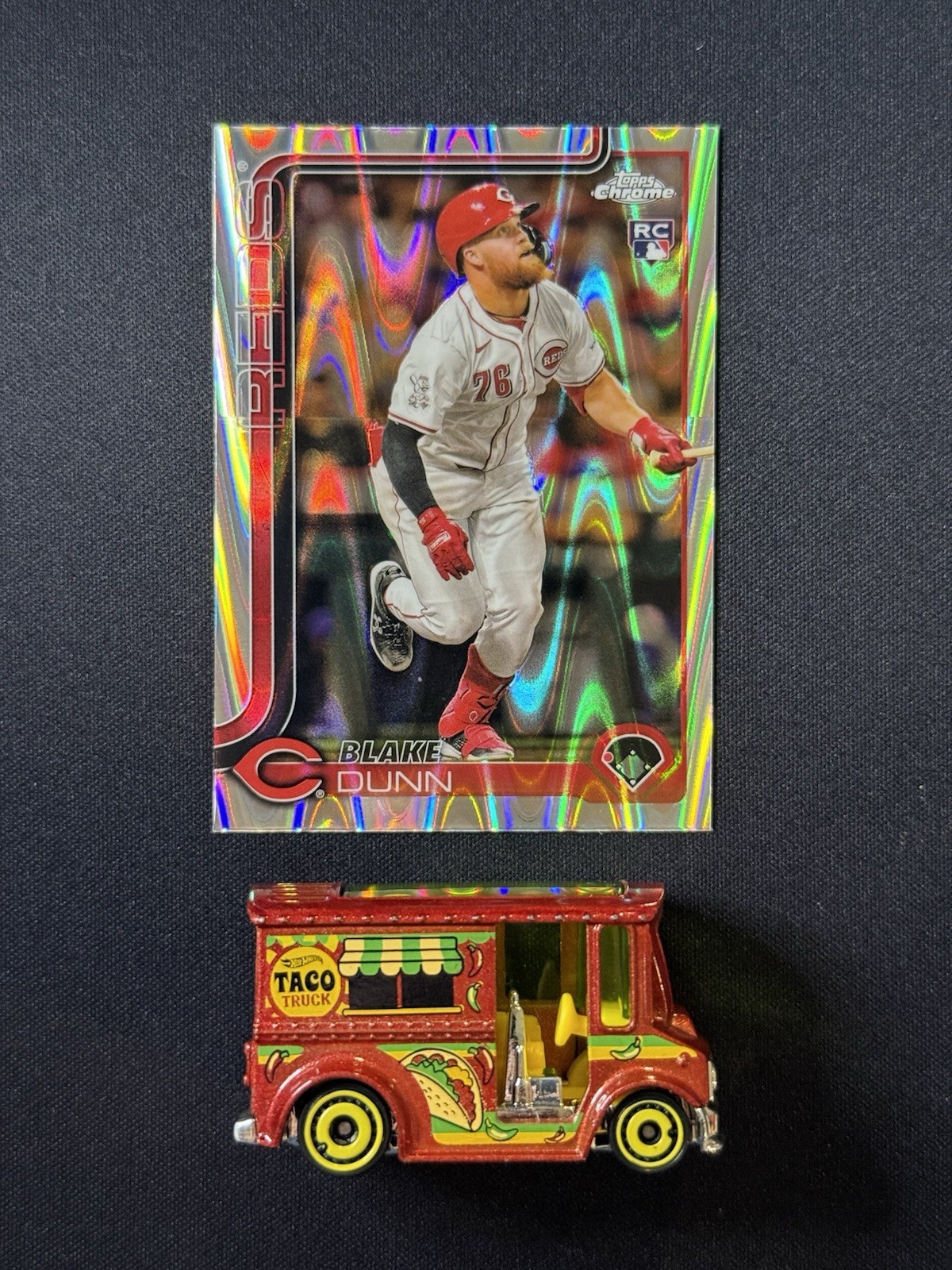 2025 Topps Chrome BLAKE DUNN (RC) Base Set #161 Raywave Refractor Reds