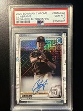 CJ ABRAMS 2020 Bowman Chrome Mega Box Autographs PSA 10