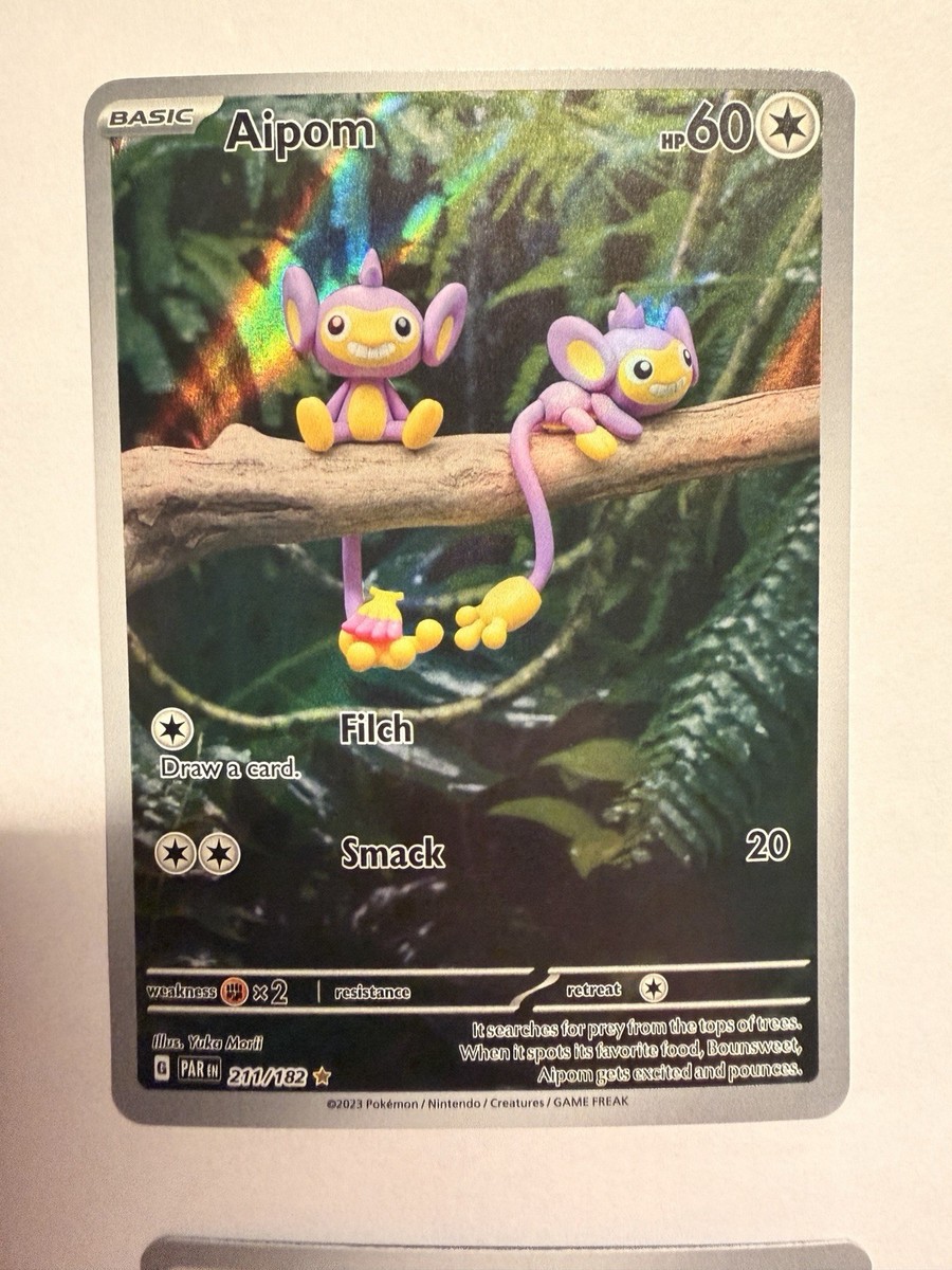 aipom pokemon card 169 - Reverse Holofoil SM Cosmic Eclipse If tails Ambipom | Paradox Rift |