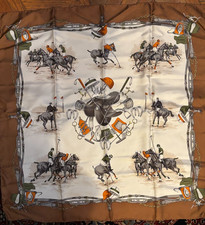 Lovely Gucci Equestrian Theme Silk Scarf