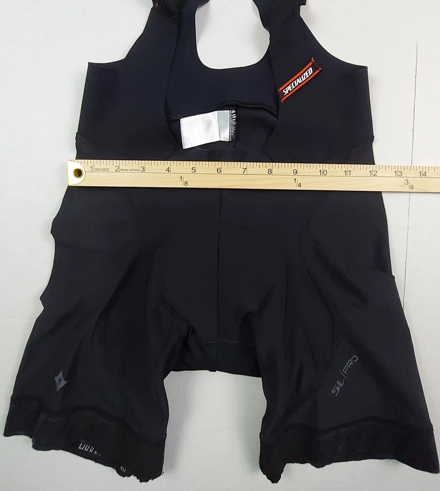 Shorts de ciclismo Specialized SL Pro Bib masculino tamanho pequeno preto acolchoado feito na Itália - Imagem 4 de 4