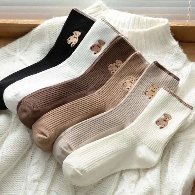 5-Pairs: Bear Embroidery Low Cut Ankle Socks
Opens in a new window or tab
