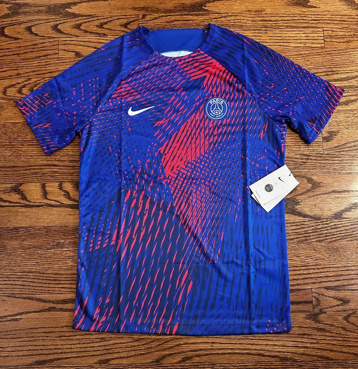 Nike PSG Paris Saint-Germain Pre Match Jersey Mens Medium Blue Red