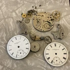 Vintage Antique Wind Up Pocket Watch Movement Elgin