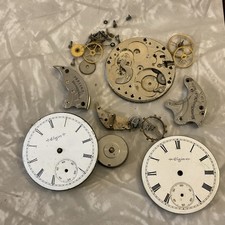 Vintage Antique Wind Up Pocket Watch Movement Elgin