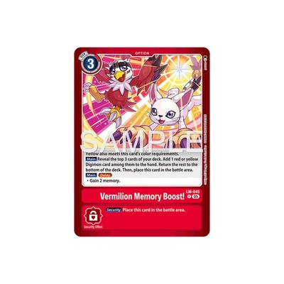 Digimon TCG LM-06 LM-045 Vermilion Memory Boost! Promo Limited Card Pack Billion