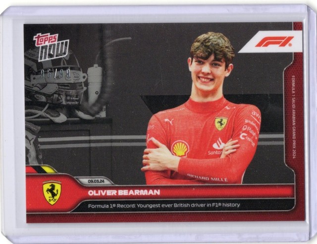 2024 Topps Now Formula 1 - Oliver Bearman #004 Black Parallel /99