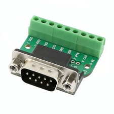 DB9 Male Breakout Board Solderless RS232 Serial 9 Pin Screw Terminal Adapter