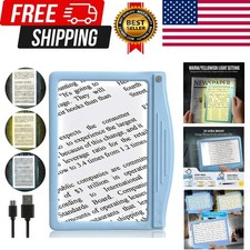 5X Rechargeable Large Ultra Bright LED Page Magnifier with Anti-Glare Lens  ...