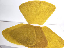 Vtg Placemats 4 MCM Popcorn Fused Plastic Yel...