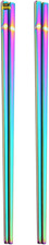 Stainless Steel Chopsticks,Reusable ,Dishwasher Safe , Easy to Use  2 Pcs,Rainbow