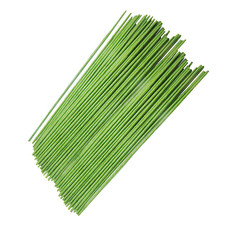 100 Pcs 14 Inch 18 Gauge Floral Stems Wire,Green Flower Paper Wrapped Wires,Diy