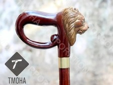 Hand craved tiger handle wooden walking cane tiger walking stick best