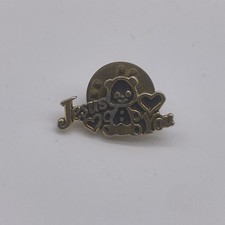 Jesus Loves You Christianity Gold Tone Hat Lapel Pin