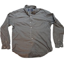 AMERICAN LIVING Mens Gingham Button Down Shirt Long Sleeve Classic Fit Size L
