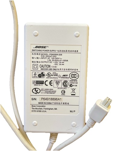 Bose PSM36W-208 Switching Power Supply Adapter P/N 293247-002 OEM