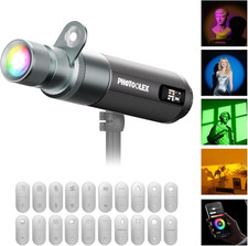 RGB Photography Spotlight, Photography Flashlight, Optical Snoot 360 Color/3
