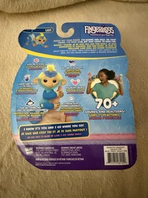 Fingerlings Baby Monkey - Leo (Blue) Toy Interactive Brand New & Sealed!