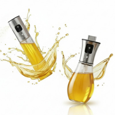 Edelstahl Öl Sprühflasche   Ölsprüher für Kochen, Salat, Grill & Backen