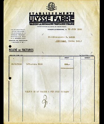 VAISON-la-ROMAINE (84) AGRICULTURAL APPLIANCES ''Ulysses FABRE'' in 1950