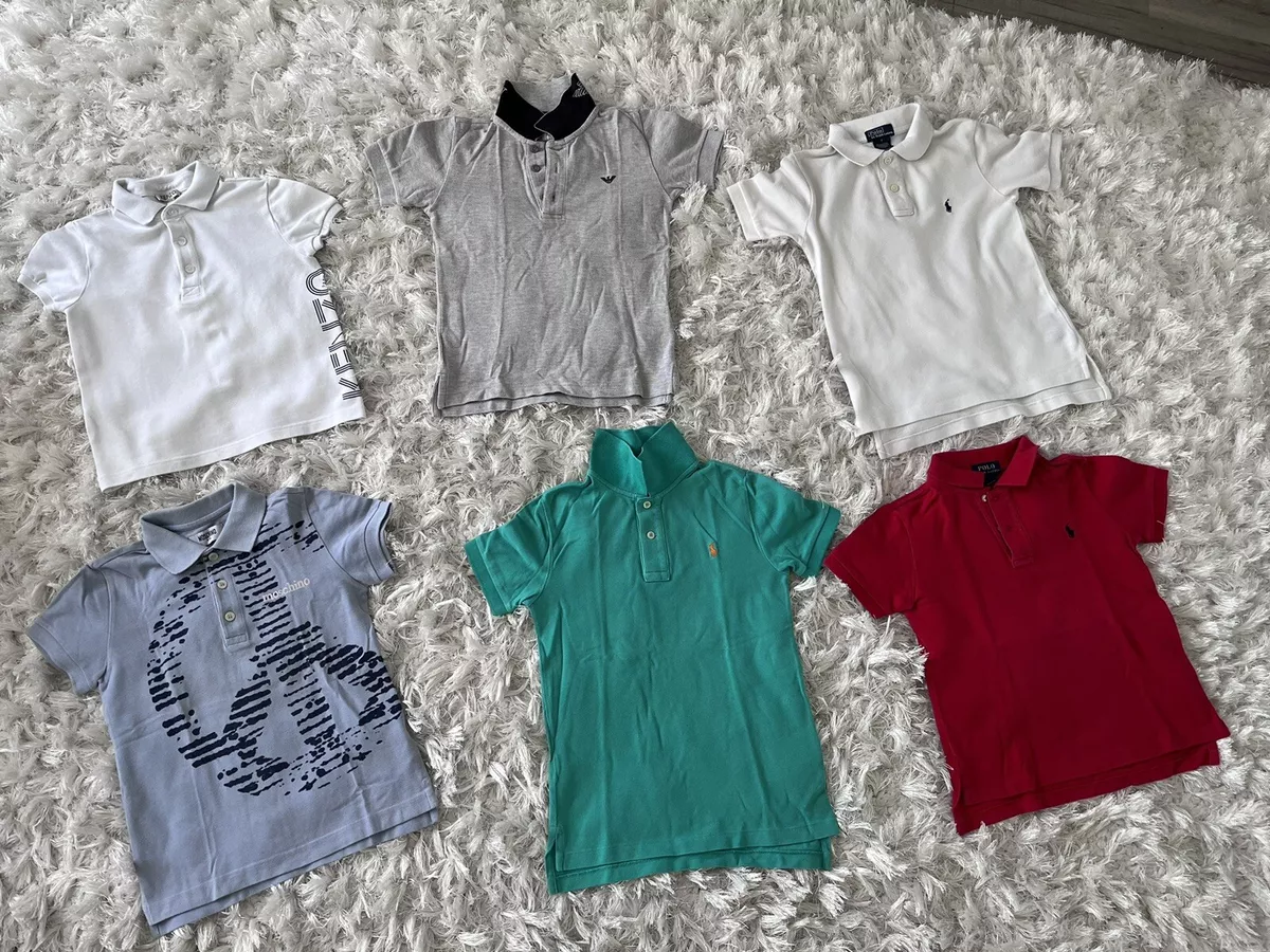Boys designer polo shirt bundle 5 6 7 years KENZO MOSCHINO ARMANI