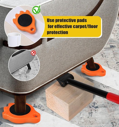Furniture Lift Mover Tool Set - Furniture Movers Withstand Up to 700 Ibs,360deg - Picture 3 of 7