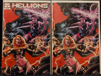HELLIONS #4 JAY ANACLETO EXLUSIVE VIRGIN & TRADE SET PSYLOCKE GOBLIN QUENN