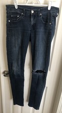 RAG & BONE THE SKINNY DISTRESSED TERRA BLUES JEAN MADE IN USA SZ 28 FAST SHIP