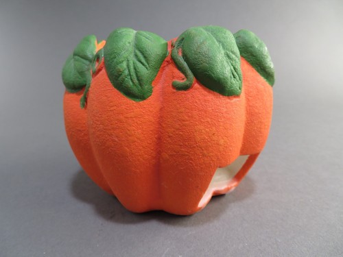 Portaluz para velas de té con temática de calabaza de cerámica Halloween - Imagen 5 de 7