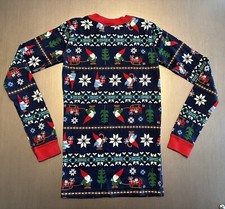 EUC Hanna Andersson Sweet Gnome Holiday Long John PJ Shirt size 150 Cm/ US 12