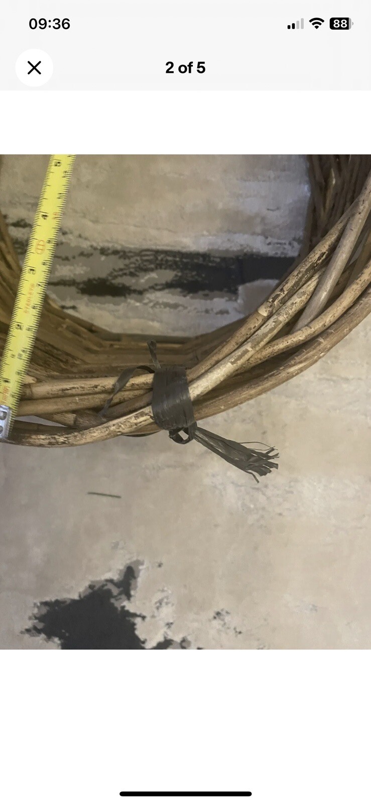 Rattan Wicker Christmas Tree Skirt Basket Base Cover Rustic Festive