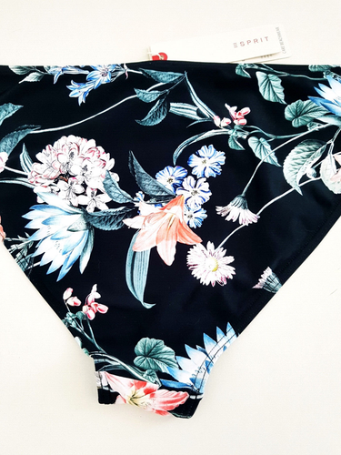 Esprit Bikini-Unterteil Slip DE 44 Badehose schwarz bunt Blumen NEU ETIKETT TOP - Bild 6 von 16