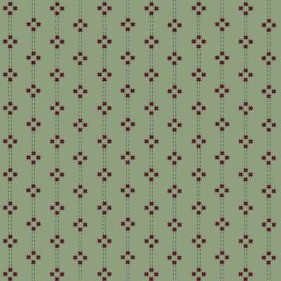 Liberty Star By Kim Diehl For Henry Glass - Teal Dashed Star Cluster   # 1579-11