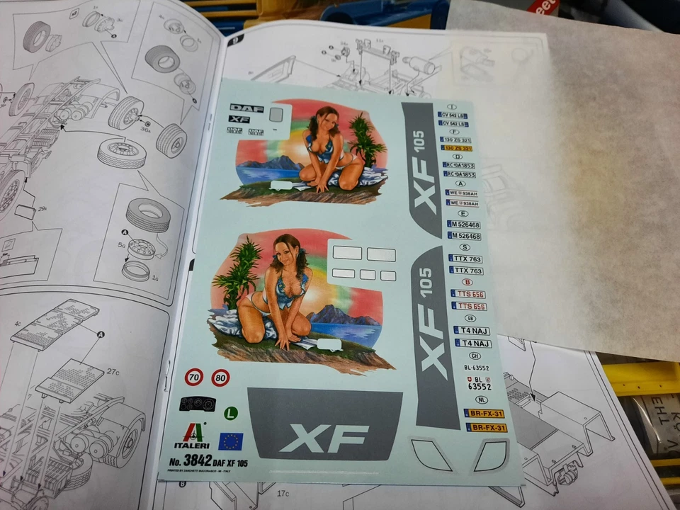 Italeri DAF XF105 Super Decal Sheet Ref.:3842 1/24 - Imagen 3 de 3