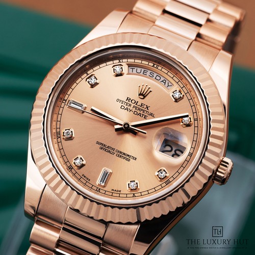 Rolex Day-Date II President 218235, With Box Rose Gold 41mm Pink Diamond Dial - Picture 5 of 7