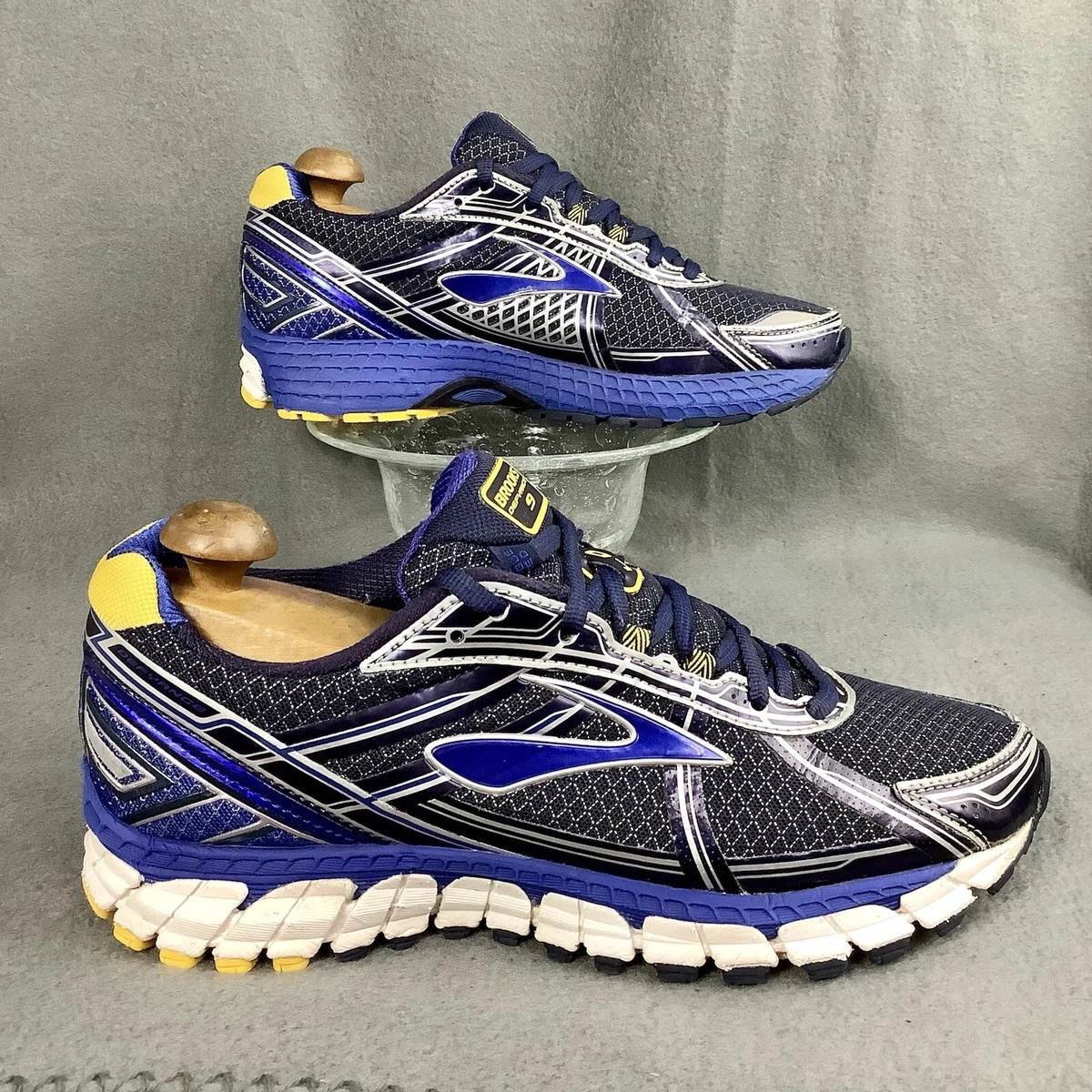 BROOKS DEFYANCE 9 Peacoat Surf Web Lemon Chrome Running 42 women 10 men 8.5