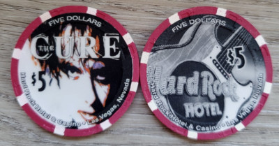 $5 Las Vegas Hard Rock Cure Casino Chip - Uncirculated