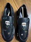 Karl Lagerfeld Paris Black Gaston Women's Size 10 M Embellished Slip-On Loafer — photo 1